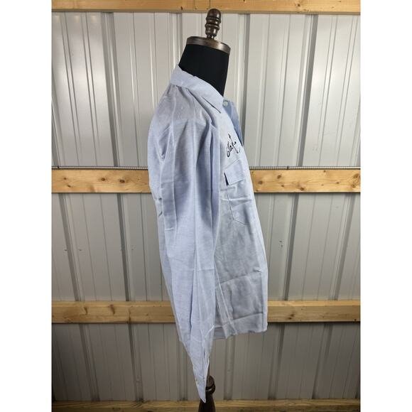 Vintage Mobil Pegasus Unitog Service Shirt Long Sleeve W Name Clayt Medium USA - Picture 3 of 11